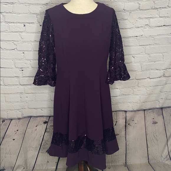 R&M Richards Dresses & Skirts - R&M RICHARDS 3/4 SLEEVE FIT & FLARE DRESS